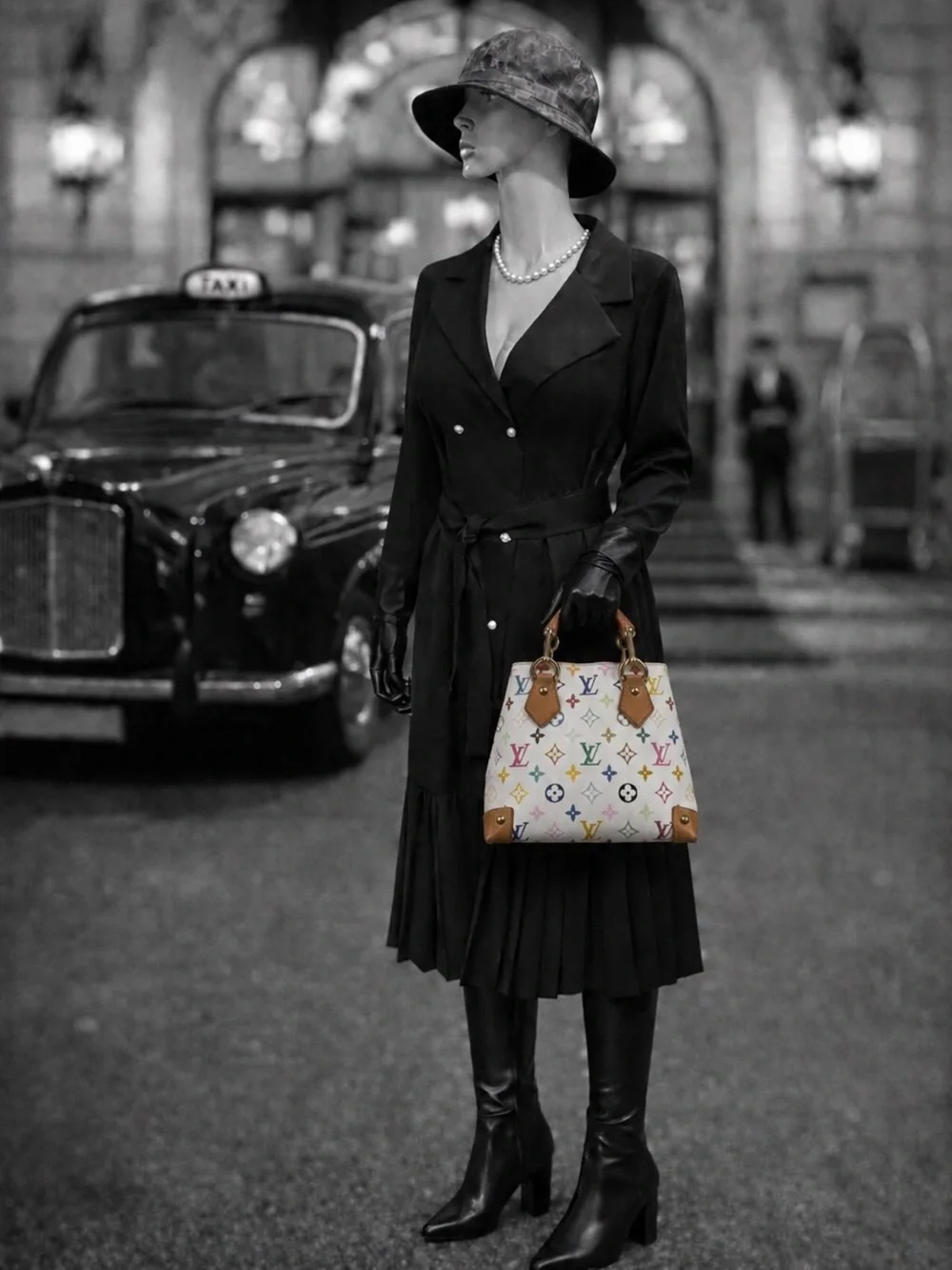 •LOUIS VUITTON• Vintage Monogram Takashi Murakami Multicolore Audra